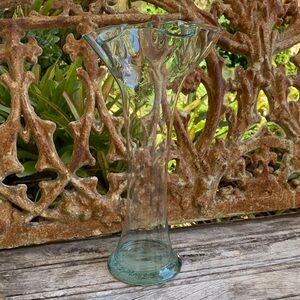 Vintage Gorgeous  Green Glass Vase